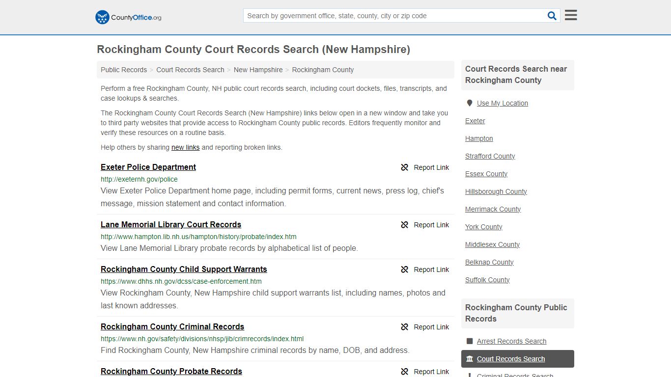 Rockingham County Court Records Search (New Hampshire)